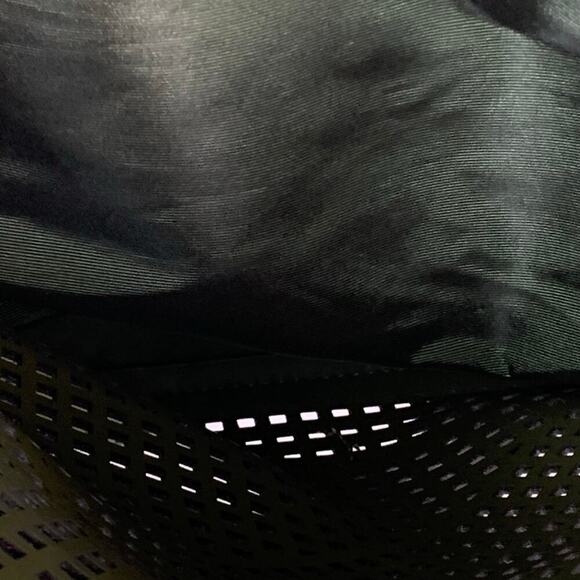 Street Level Dark Olive Green Vegan Leather Abstract Mesh Shoulder Bag - Picture 8 of 11